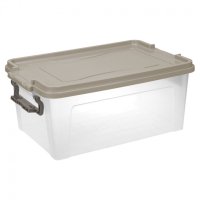 Ящик 25 л с крышкой на защелках для хранения 24х48х32 см пластик. прозрачный IDEA 530653 (1)