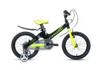 Детский велосипед Forward Cosmo 16 2.0, год 2022, цвет Черный-Зеленый / Велосипеды Детские