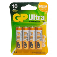 Батарейка алкалиновая GP Ultra Alkaline 15А AA,  4 шт. / Батарейки