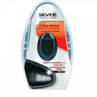 Губка для обуви Silver, с дозатором, 6 мл, черный / Предметы для ухода за одеждой и обувью