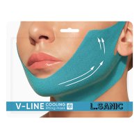 Подтягивающая маска-бандаж с охлаждающим эффектом  L.Sanic V-line Cooling Lifting Face Mask / Пробники