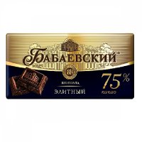 Шоколад Бабаевский элитный 75% какао, 90 гр. / Горький шоколад