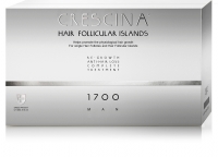 Crescina - Комплекс для мужчин Follicular Islands 1700 (лосьон для стимуляции роста волос №20 + лосьон против выпадения волос №20) / Мужская косметика