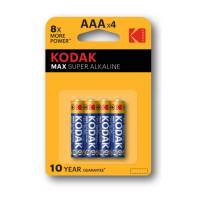 Батарейки KODAK MAX Super Alkaline, LR03-4BL, K3A-4 / Батарейки