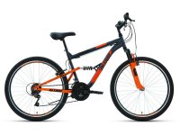 Велосипеды Двухподвесы Altair MTB FS 26 1.0, год 2021, цвет Серебристый-Оранжевый, ростовка 18 / Велосипеды Двухподвесы