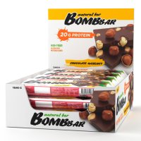 Протеиновый батончик Bombbar - Шоколад - фундук (12 шт.) / SALE -25%