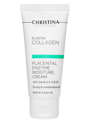 ElastinCollagen Placental Enzyme Moisture Cream with Vitamins A, E & HA for oily and combination skin / Препараты общей линии