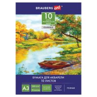 Папка для акварели А3 Brauberg Art Classic 10 листов 200 г/м2 тиснение Скорлупа 125221 (4)