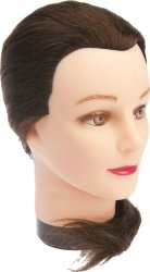 Голова-манекен учебная "шатенка" для парикмахеров DEWAL / Головы-манекены тренировочные
