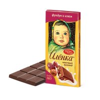 Шоколад Алёнка с фундуком и изюмом, Красный Октябрь, 100 гр. / Молочный шоколад