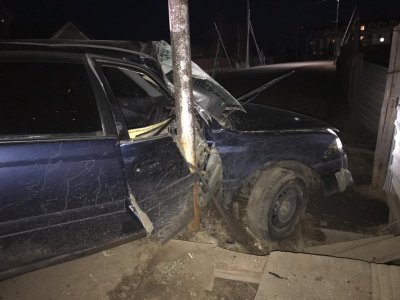 В селе Сунтар пьяный водитель врезался в столб / ЯСИА  Сунтарский Республика Саха (Якутия)