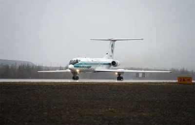 Легендарный самолет Ту-134 авиакомпании АЛРОСА выполнил последний рейс / ЯСИА   Мирнинский