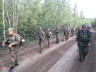 Боевой выход военно-патриотического лагеря «Честь имею!» / ЯСИА   Мирнинский