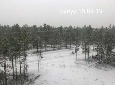 ФОТОФАКТ. В Вилюйском улусе выпал снег / Дьулус Борочков  Вилюйский 