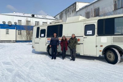 Жители отдаленных сел Усть-Майского района прошли диспансеризацию в передвижном комплексе