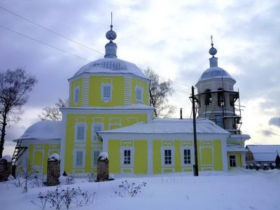 Церковь Симеона Столпника с оградой /  / Тверская область