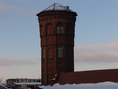Водонапорная башня. "Кирпичный" стиль. Образец промышленного строительства /  / Оренбургская область