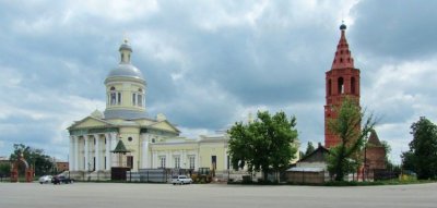 Церковь Никольская с колокольней и башней ограды /  / Тульская область