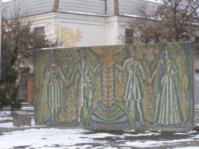Мозаичные стелы  в честь 200-летия города Прохладного /  / Кабардино-Балкарская республика