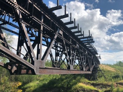 Железнодорожный мост 501-й стройки через реку Пензер-Яха /  / Ямало-Ненецкий автономный округ