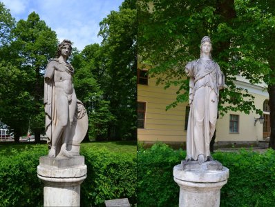 Cтатуи "Аполлон", "Афина" /  / Город Санкт-Петербург