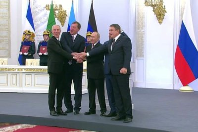 Подписаны договоры о присоединении к России четырёх новых регионов