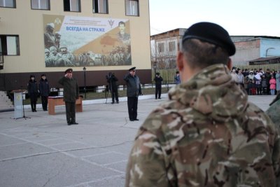 В Якутске встретили бойцов ОМОНа и СОБРа, вернувшихся со специальной военной операции