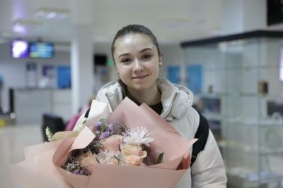 Фотофакт: Камила Валиева приехала в Якутск