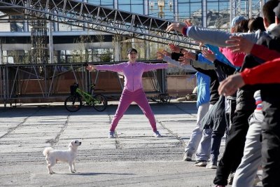 В Якутске начался сезон массовых зарядок на свежем воздухе