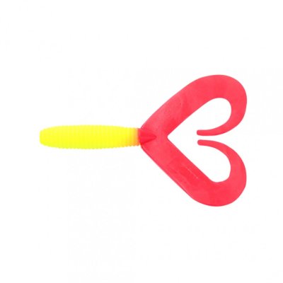 Твистер Yaman PRO Loop-Two, р.2 inch, цвет  #06 - Chartreuse/red (уп. 10 шт) YP-LT2-06