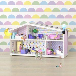 Кукольный домик "Креативный", открытый на 360°, обои в наборе, с набором наклеек, для кукол 12 см