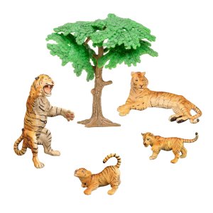 Набор фигурок животных серии "Мир диких животных": Семья тигров, 5 предметов