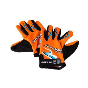 Детские спортивные перчатки, цв. Оранжевые с чёрным, размер S