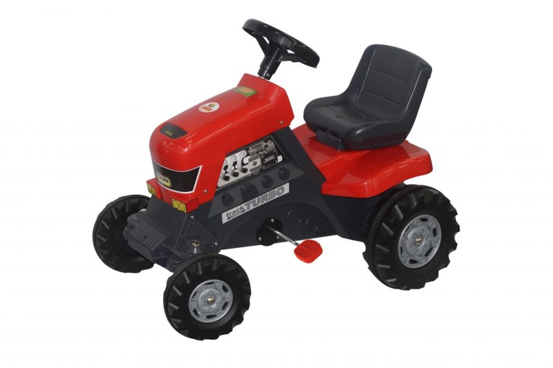 Каталка-трактор с педалями Turbo колеса пластмассовые с резиновой вставкой