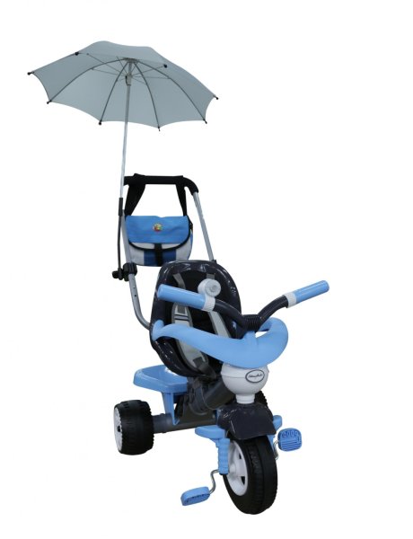 Велосипед 3-х колёсный Амиго №3 с ограждением, клаксоном, ручкой, ремешком, мягким сиденьем, сумкой и зонтиком