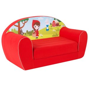 Раскладной бескаркасный (мягкий) детский диван серии "Сказки", Красная шапочка