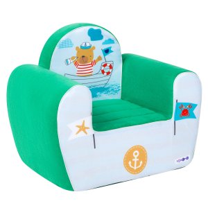 Бескаркасное (мягкое) детское кресло серии "Экшен", Мореплаватель, цвет Неон