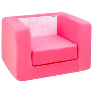 Раскладное бескаркасное (мягкое) детское кресло серии "Дрими", цвет Роуз, Стиль 2