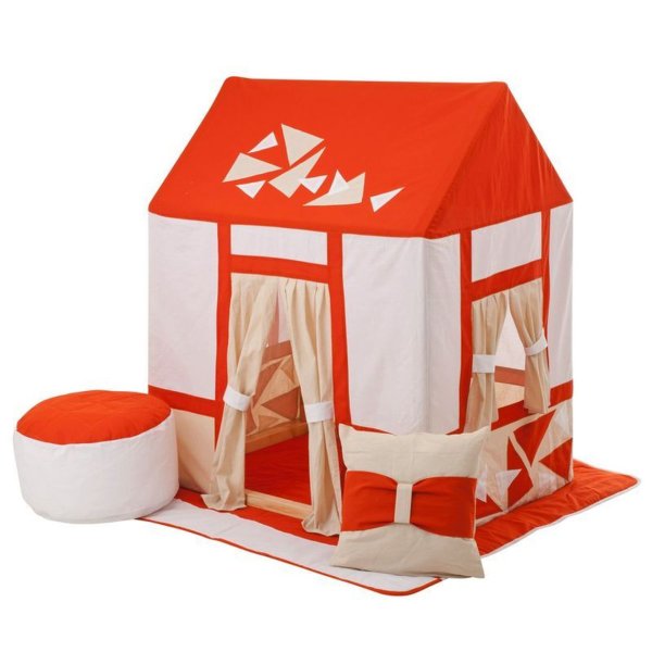 Текстильный домик-палатка с пуфиком для девочек и мальчиков "Замок Сомерсет"