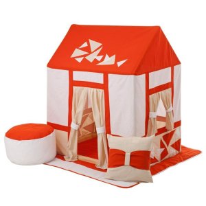 Текстильный домик-палатка с пуфиком для девочек и мальчиков "Замок Сомерсет"