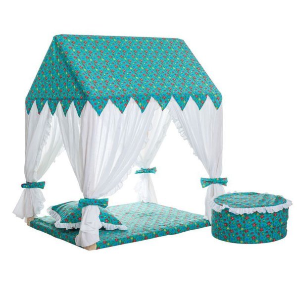 Текстильный домик-палатка с пуфиком "Дворец Жасмин"