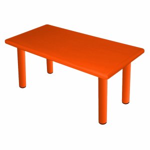 Большой стол "Королевский", пластик с металлической базой, цвет Оранжевый