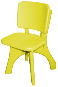Детский пластиковый стул "Дейзи", желтый