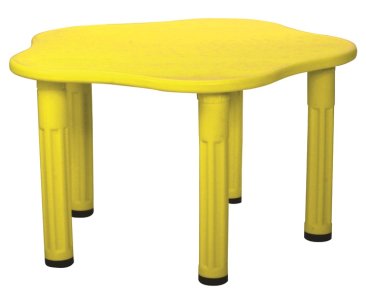 Круглый столик "Дейзи", пластиковый, цвет Желтый