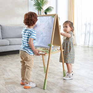 Двухсторонний детский мольберт для рисовани, без маркеров