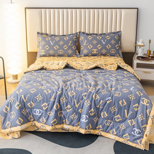 Комплект постельного белья Сатин с Одеялом 100% хлопок на резинке OBR125