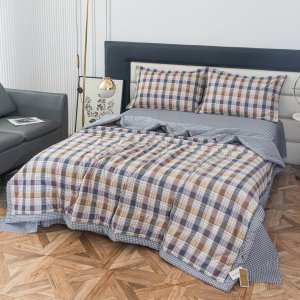 Комплект постельного белья Сатин с Одеялом 100% хлопок на резинке OBR128
