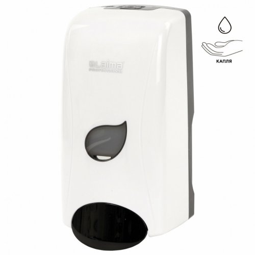 Дозатор для жидкого мыла Laima Professional ECO наливной 1 л белый ABS-пластик 606551 (1)