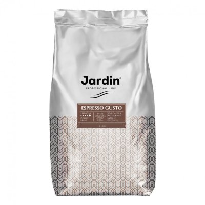 Кофе в зернах JARDIN (Жардин) "Espresso Gusto" натуральный 1000 г вакуумная упаковка 621117 (1)