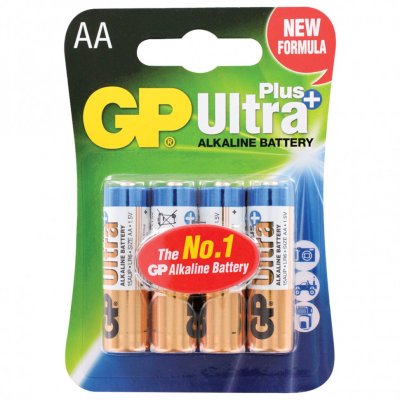 Батарейки алкалиновые GP Ultra Plus LR06 (AA) 4 шт 15AUP-2CR4 (3)